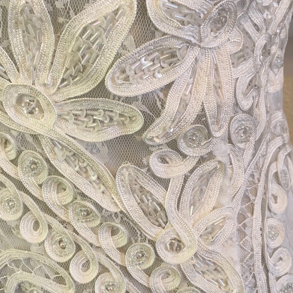 Sue Wong Lace Beaded Ivory Strapless Dress Size 0 - Picture 2 of 8